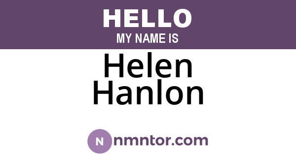Helen Hanlon