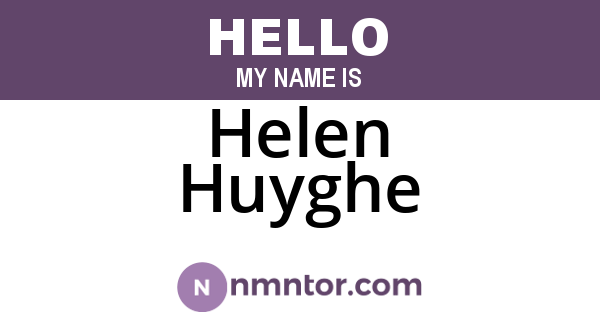 Helen Huyghe