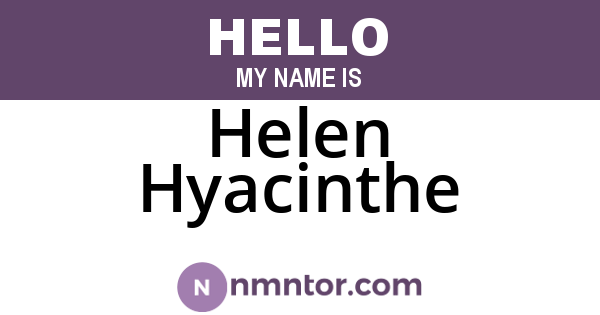 Helen Hyacinthe