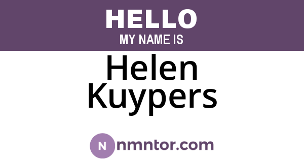 Helen Kuypers