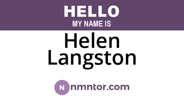 Helen Langston