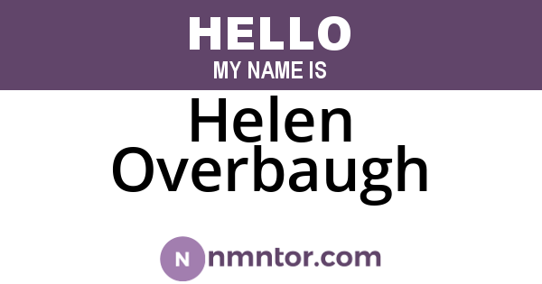 Helen Overbaugh