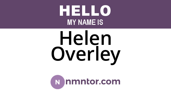 Helen Overley