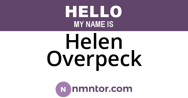 Helen Overpeck