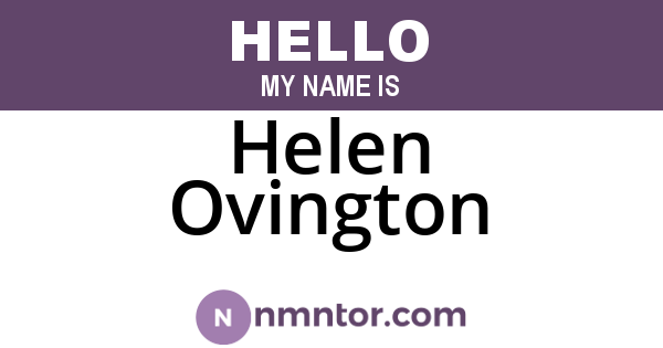 Helen Ovington