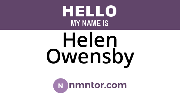 Helen Owensby