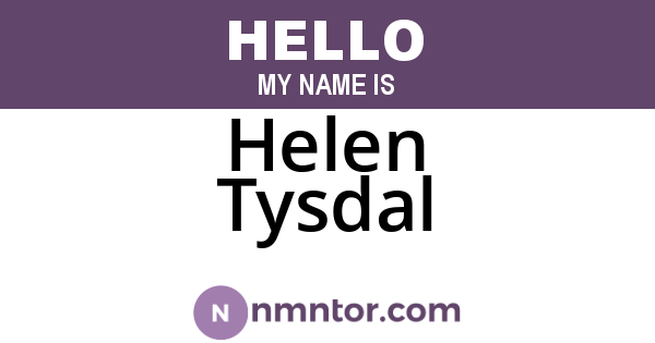 Helen Tysdal