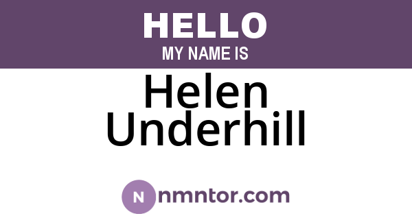 Helen Underhill