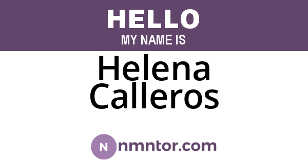Helena Calleros
