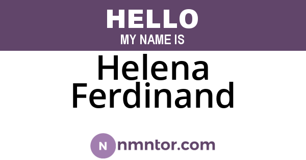Helena Ferdinand