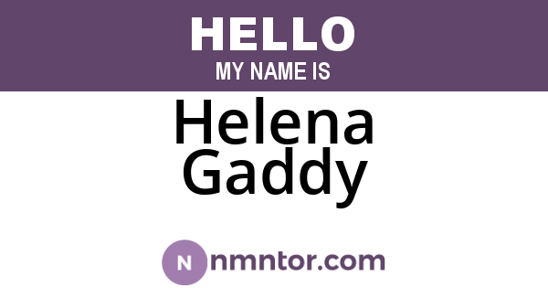 Helena Gaddy