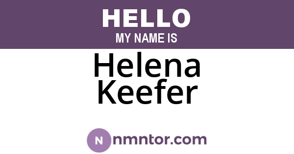 Helena Keefer