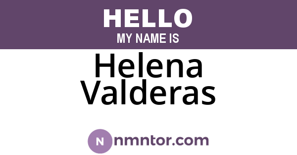 Helena Valderas