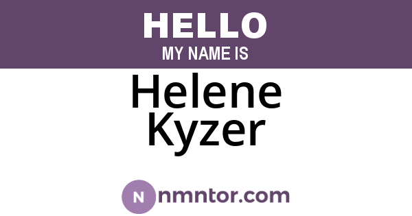 Helene Kyzer