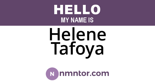 Helene Tafoya