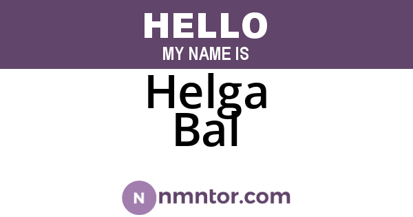 Helga Bal