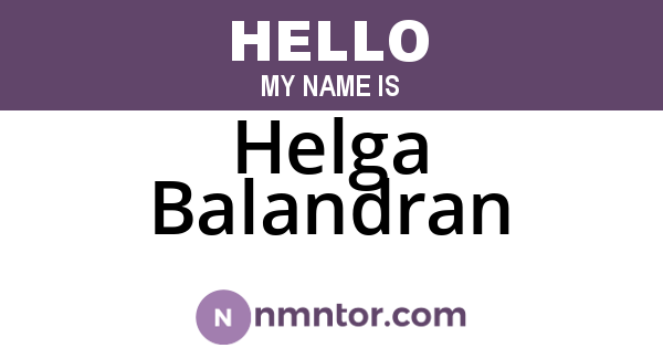 Helga Balandran
