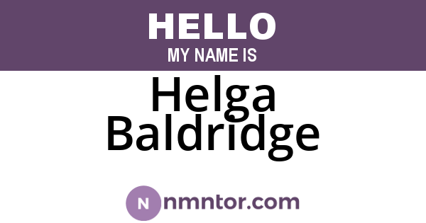 Helga Baldridge