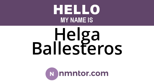 Helga Ballesteros
