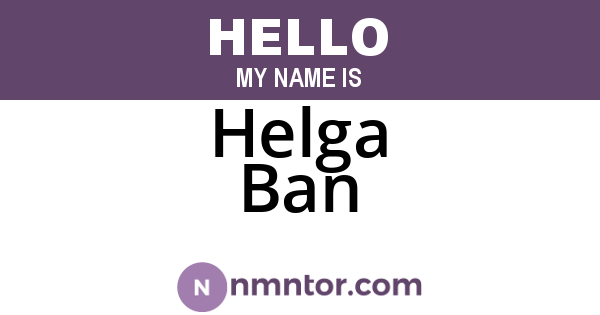 Helga Ban