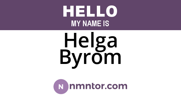 Helga Byrom