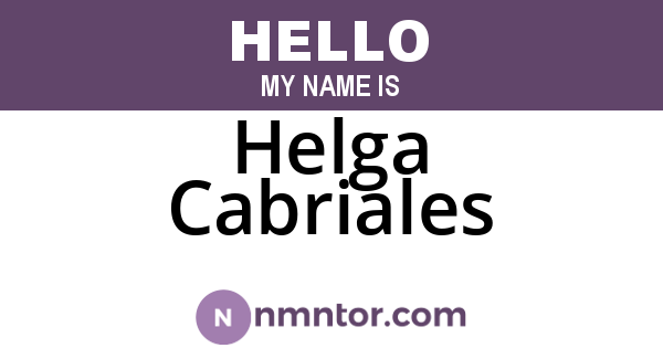 Helga Cabriales