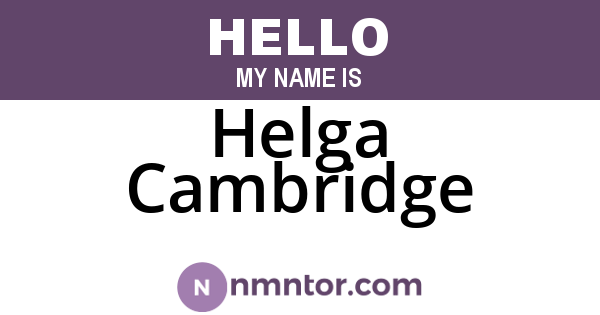 Helga Cambridge