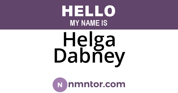 Helga Dabney