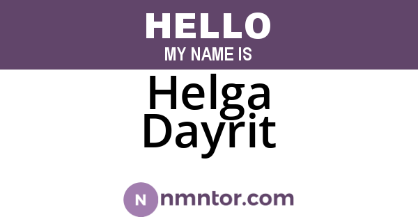Helga Dayrit