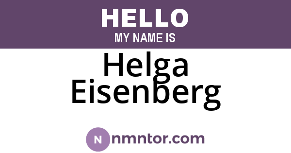 Helga Eisenberg