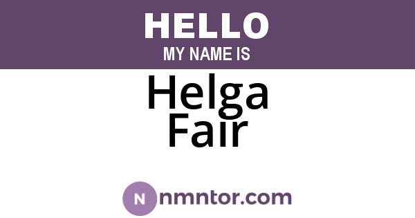 Helga Fair