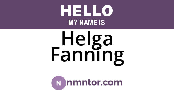 Helga Fanning