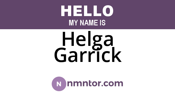 Helga Garrick
