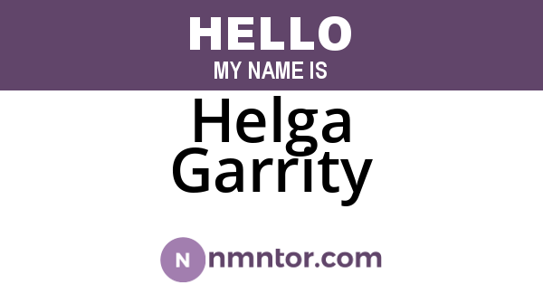 Helga Garrity