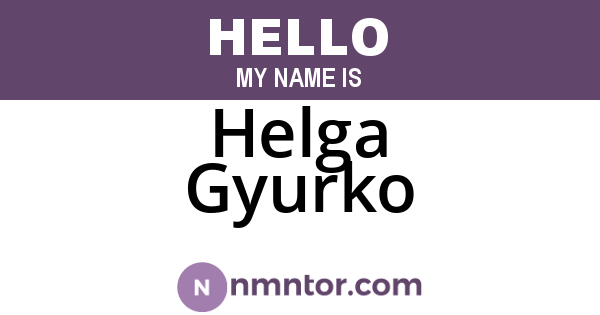 Helga Gyurko