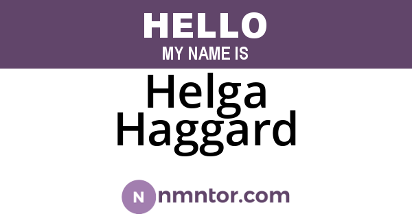 Helga Haggard