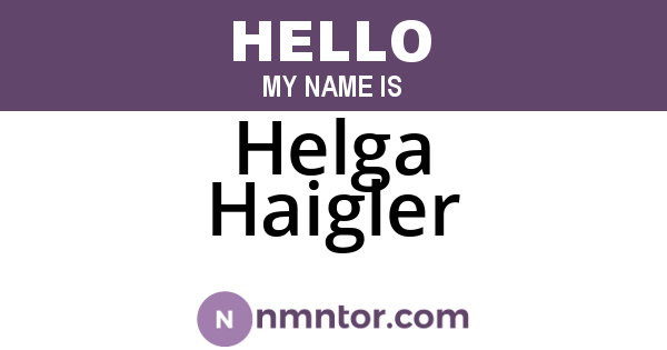 Helga Haigler