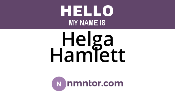 Helga Hamlett