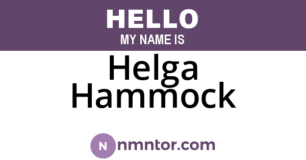 Helga Hammock