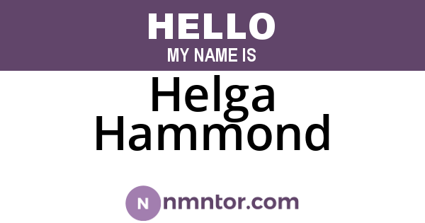 Helga Hammond