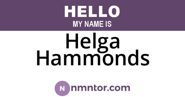 Helga Hammonds