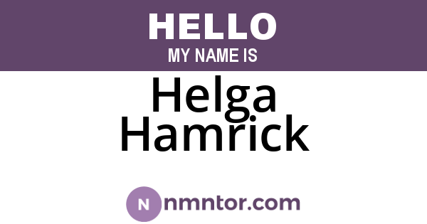 Helga Hamrick