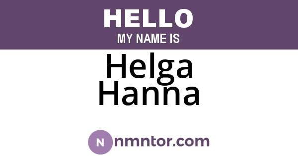 Helga Hanna