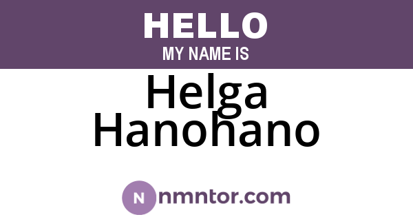 Helga Hanohano