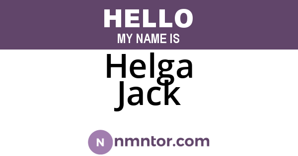 Helga Jack