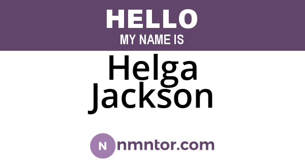 Helga Jackson