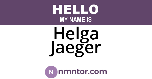 Helga Jaeger