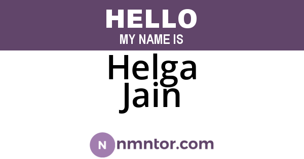 Helga Jain