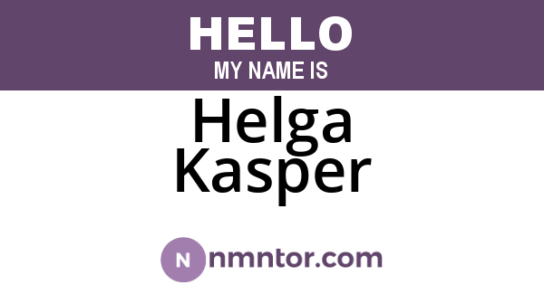 Helga Kasper