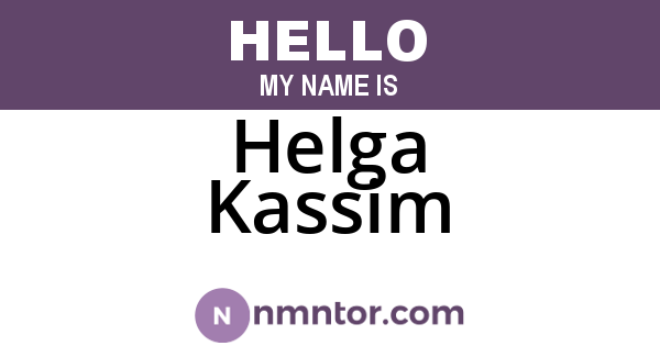Helga Kassim